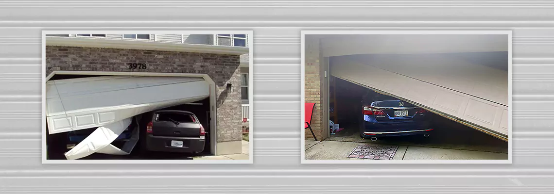 Repair Commercial Garage Door Got Hit By A Car in Quincy, Illinois